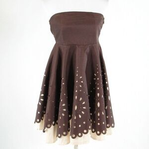 Brown ANTHROPOLOGIE empire waist dress M